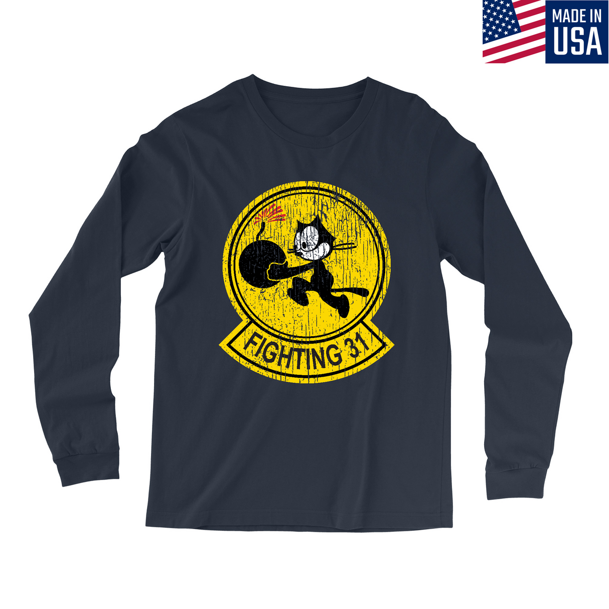 Mens Small Navy Style_Long Sleeve