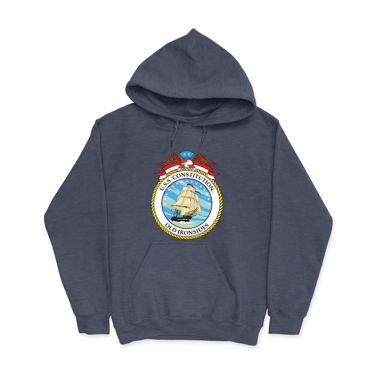 Mens Small Heather Sport Dark Navy Style_Hoodie