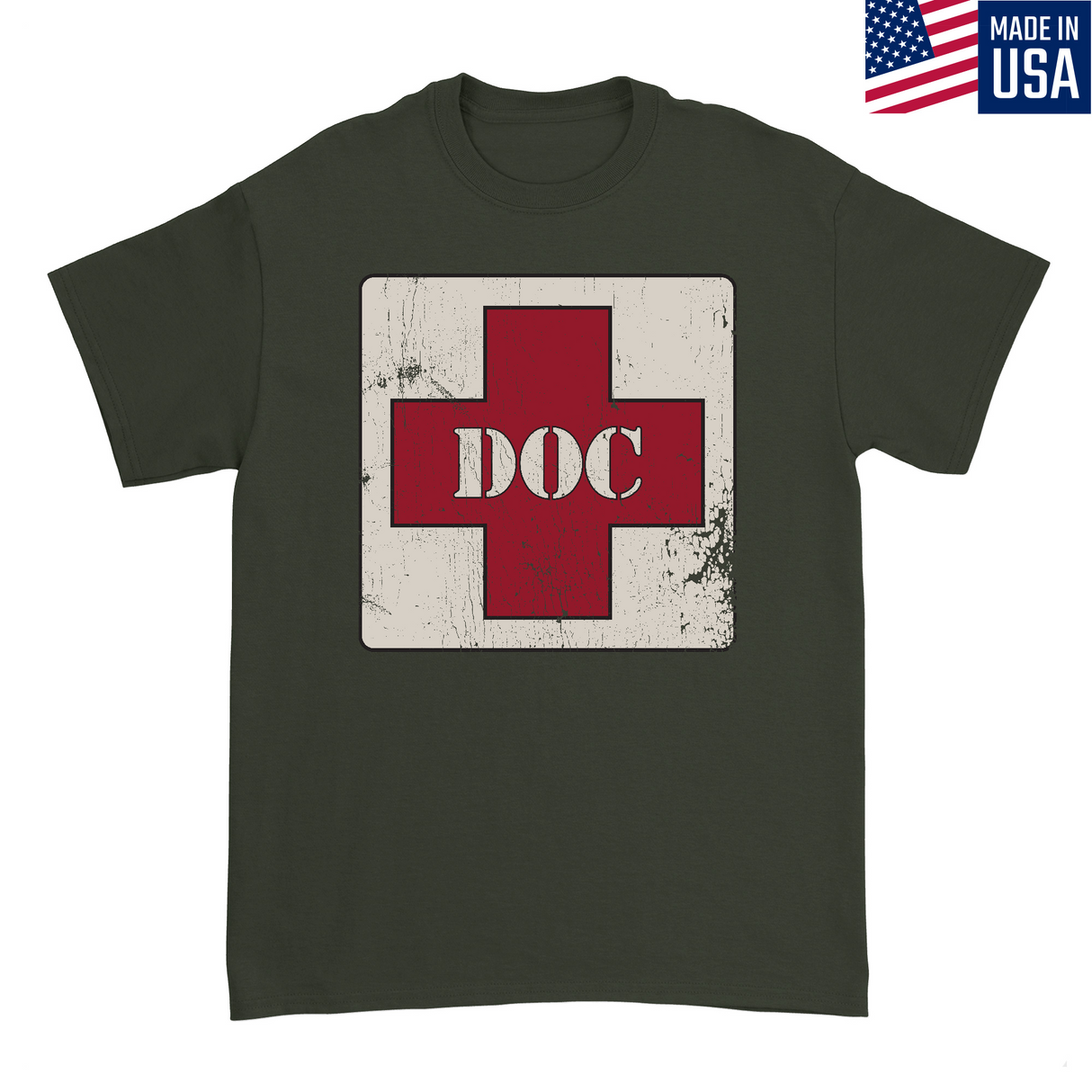 Mens Small Military Green Style_T-Shirt