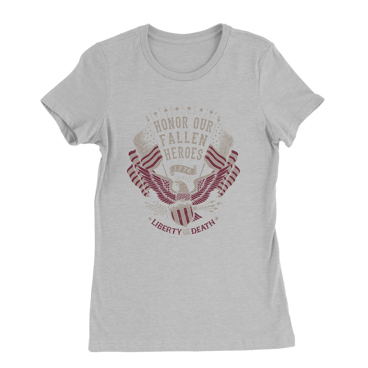Womens Small Solid Athletic Grey Style_T-Shirt