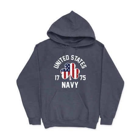 Mens Small Heather Sport Dark Navy Style_Hoodie