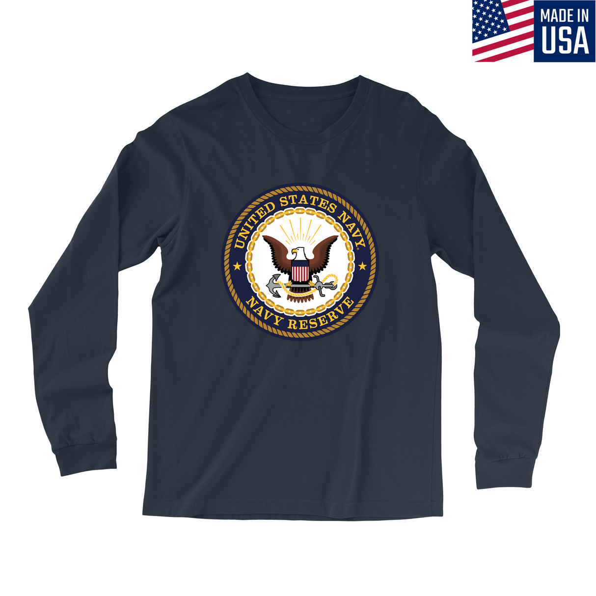 Mens Small Navy Style_Long Sleeve