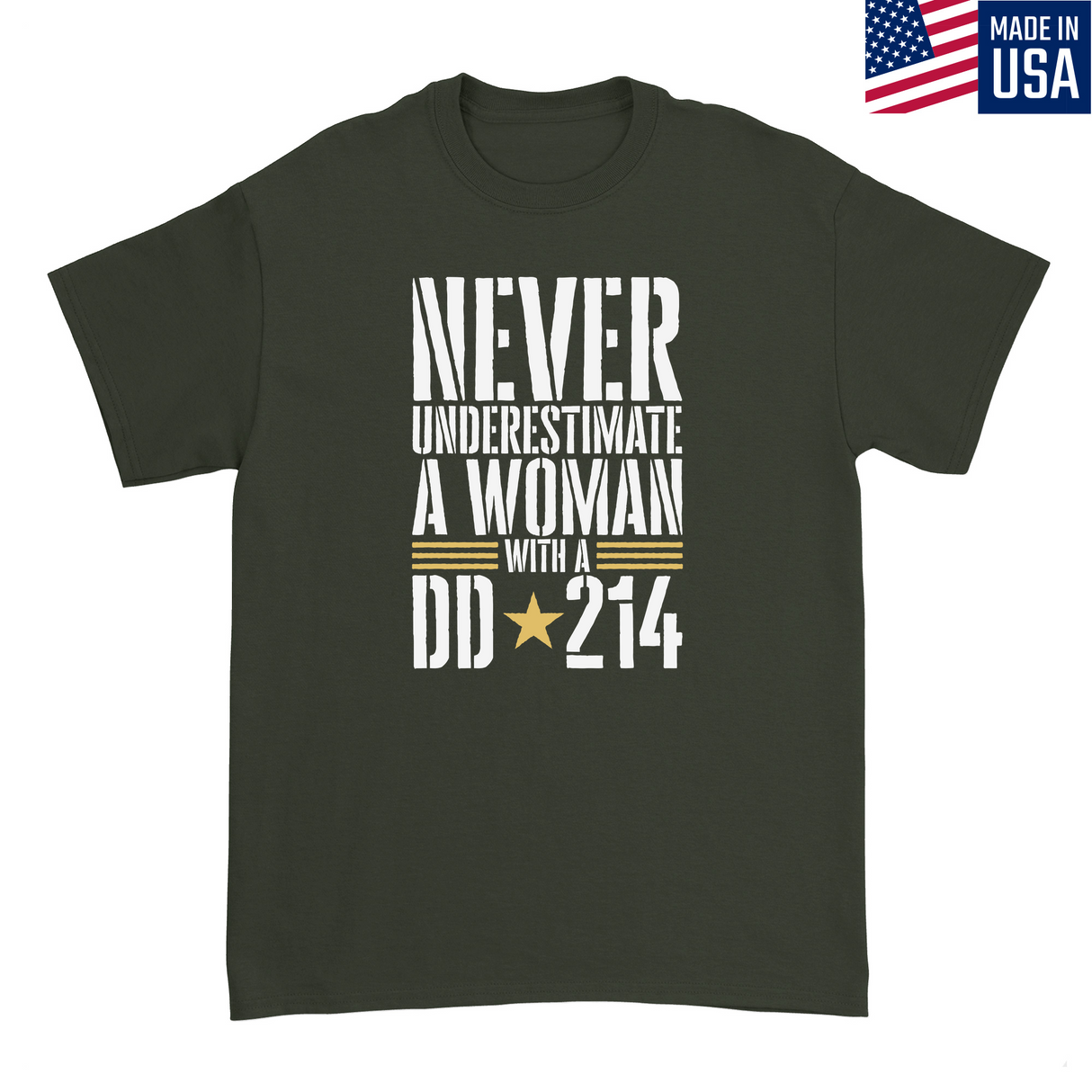 Mens Small Military Green Style_T-Shirt