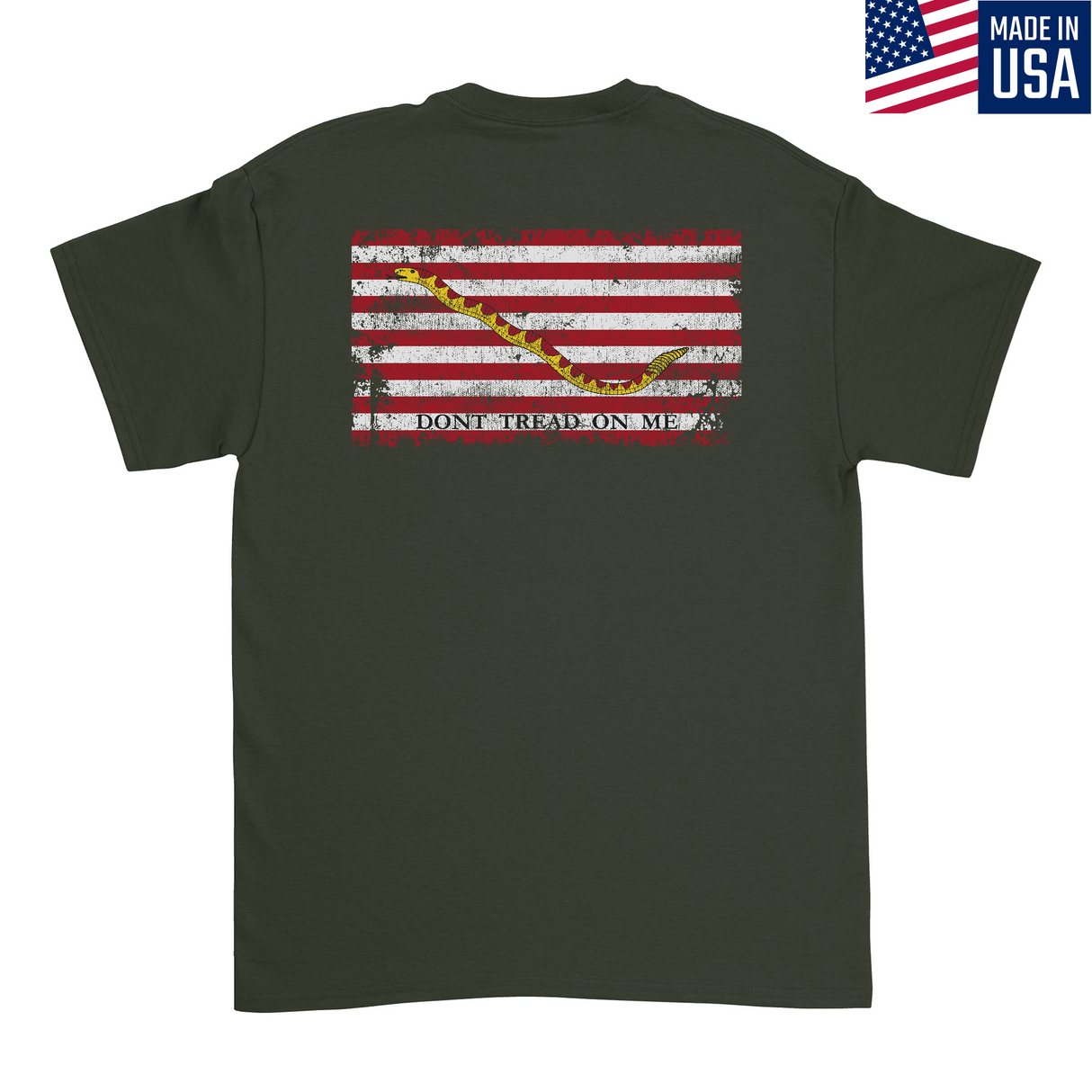 Mens Medium Military Green Style_T-Shirt