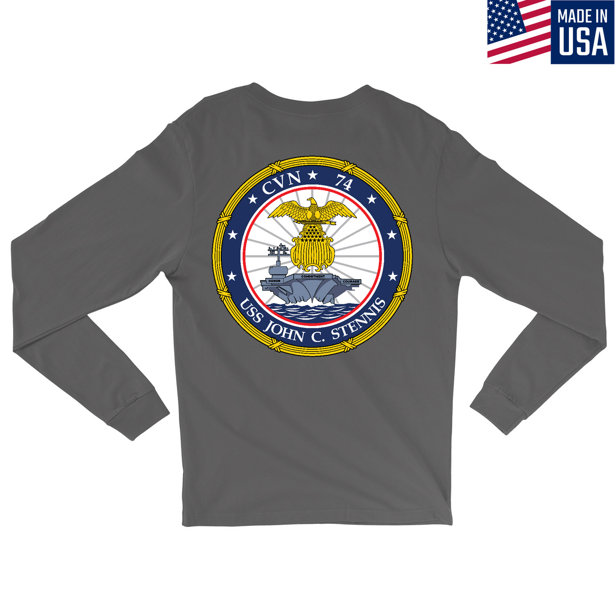 Mens Medium Charcoal Style_Long Sleeve